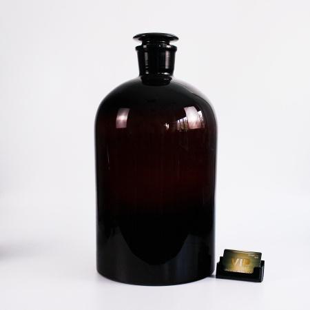 Склянка (штанглас) 5drops, 20000 мл, темное стекло, с притёртой пробкой, узкое горло