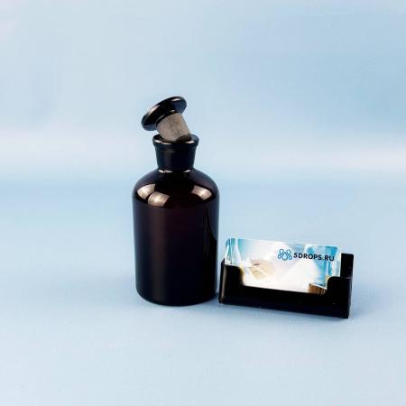 Склянка (штанглас) 5drops, 250 мл, темное стекло, с притёртой пробкой, узкое горло