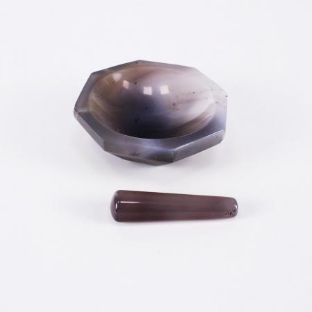 Ступка агатовая, диаметр 80 мм, с пестом Ступка агатовая, диаметр 80 мм, с пестом