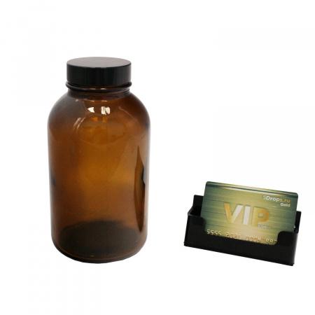 Банка лабораторная, 750 мл, темное стекло, с широкой винтовой крышкой