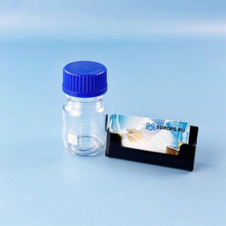 Банка для реактивов 5drops GL45, 100 мл, стекло Boro 3.3, светлое стекло, с винтовой крышкой, градуированная