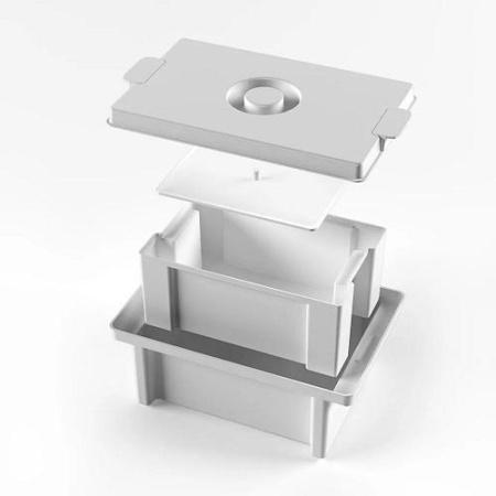 Контейнер 400х265х155 мм, для дезинфекции и предстерилизационной обработки (с карманом), полипропилен, 1 шт - Под заказ