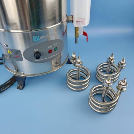 Электрический аквадистиллятор 5drops-10LIII на 10 литров, с защитой от перегрева