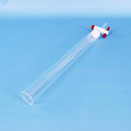 Хроматографическая колонка, 305х26 мм, с PTFE краном, с фильтром ПОР 100, без шлифа, 1 шт