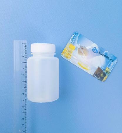 Банка, 100 мл, ПЭ, с винтовой крышкой и прокладкой 