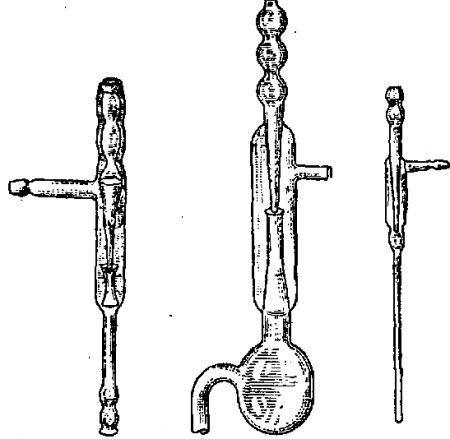 Стеклянный водоструйный насос с клапаном, дл. 330 мм