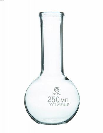 Колба плоскодонная П-2-250, 250 мл, горло 34 мм, без шлифа - В наличии