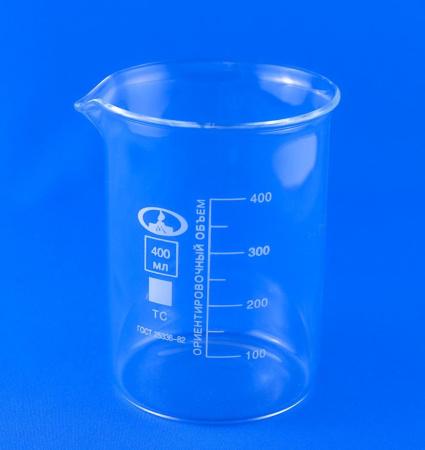 Стакан лабораторный низкий Н-1-400, 400 мл, градуированный - В наличии