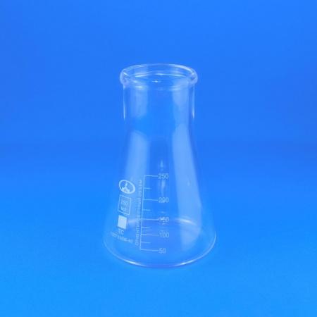 Колба коническая (Эрленмейера) КН-2-250-50, 250 мл, горло 50 мм, без шлифа - В наличии