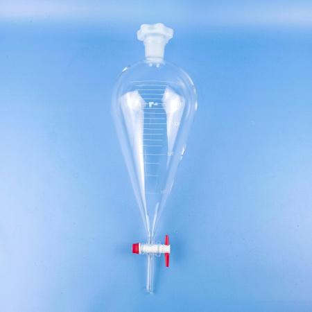 Воронка делительная грушевидная 5drops ВД-3-2000, 2000 мл, с фторопластовым краном - В наличии
