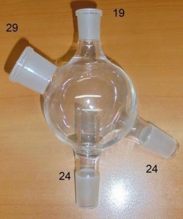 Соединитель с четырьмя шлифами к роторному испарителю МАЛЫШ - В наличии