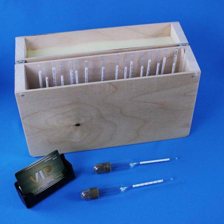 Набор ареометров общего назначения АОН-1 (700...1840) кг/м³, 19 шт, (ГОСТ 18481-81)