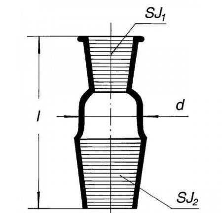 Переходник на шлиф, керн 45/40-муфта 29/32