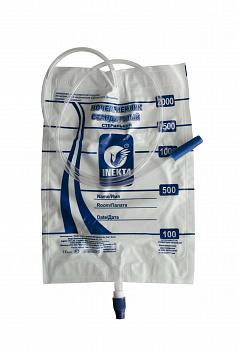 Мочеприемник прикроватный, 1 литр, стерильный, 100 шт/упак, INEKTA