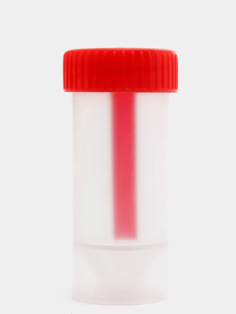 Контейнер с завинчивающейся крышкой и ложкой 60 мл, Упаковка 50 шт. - Под заказ