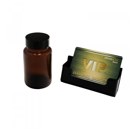 Банка лабораторная, 100 мл, темное стекло, с широкой винтовой крышкой