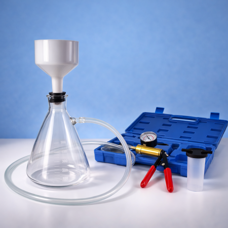 Вакуумная установка для фильтрования "Поток" с ручным пневматическим насосом, 0 - 30 PSI - В наличии