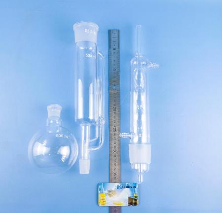 Аппарат для экстракции Сокслета, 5drops - 500 на 500 мл, с шариковым холодильником