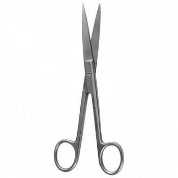 Ножницы остроконечные, хирургические, прямые, 165 мм, Н-6-2, 1шт