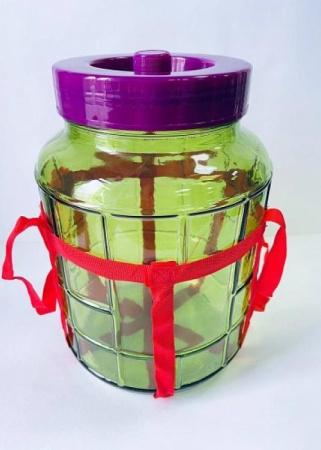 Банка (бутыль) стеклянная объёмом 5 литров с гидрозатвором, зеленая Банка (бутыль) стеклянная объёмом 5 литров с гидрозатвором, зеленая