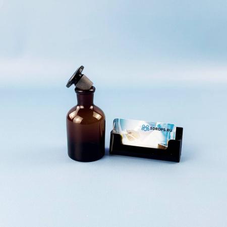 Склянка (штанглас) 5drops, 125 мл, темное стекло, с притёртой пробкой, узкое горло