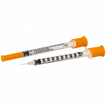Шприц инсулиновый 1 мл игла 0,33х12мм, упаковка 100 шт