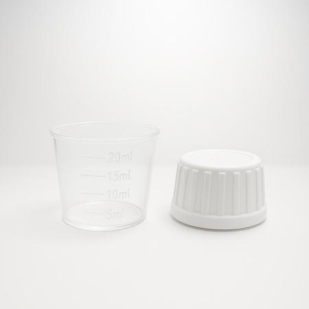 Мерный стаканчик для сиропных флаконов 20 мл, горло G28, пластик, 1800 шт/упак - В наличии