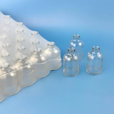 Флакон инъекционный ФП-50-20, 50 мл, светлое стекло, круглый скат горла, гладкое горло, без пробки, 80 шт/упак