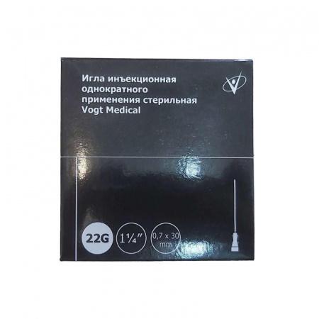 Игла инъекционная стерильная  22G (0,7*30 мм), VM, 100 шт/упак