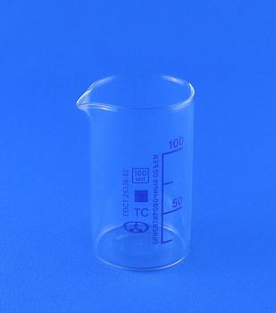 Стакан лабораторный высокий В-1-100, 100 мл, градуированный Стакан лабораторный высокий В-1-100, 100 мл, градуированный
