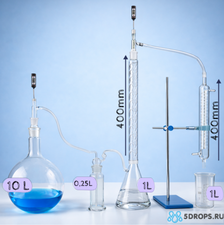 Стеклянный дистиллятор "Дмитрий Менделеев" на 10 литров №1