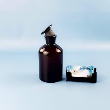 Склянка (штанглас) 5drops, 500 мл, темное стекло, с притёртой пробкой, узкое горло