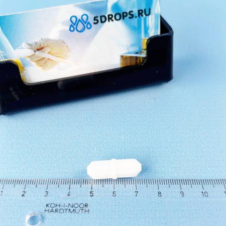 Якорь для магнитной мешалки 5drops-B-25, цилиндрический, с кольцевым утолщением 25х8 мм, фторопласт