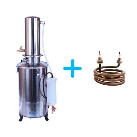 Комплект: Электрический аквадистиллятор 5drops-5LIII на 5 литров +  запасной ТЭН - В наличии