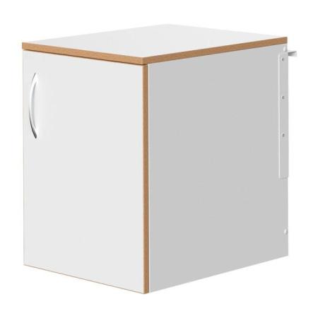 Тумба подвесная 400х505х530 мм, ЛДСП, низкая, с прав., дверью, белая - Под заказ