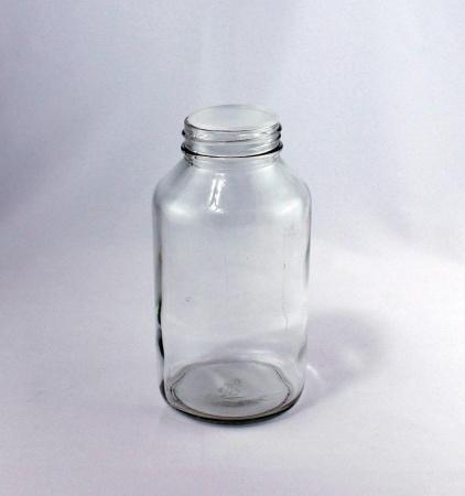 Банка БНВ-1000 стеклянная светлая 1000 мл с навинчивающейся крышкой и прокладкой