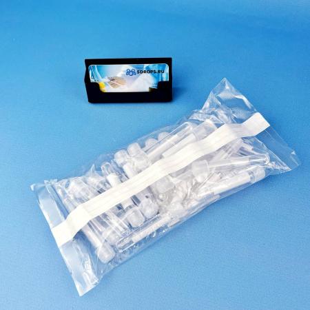 Пробирка цилиндрическия 5 мл, 12х75 мм, с 2-х позиц. пробкой, стерильная, с делениями, полистирол, 25 шт/упак