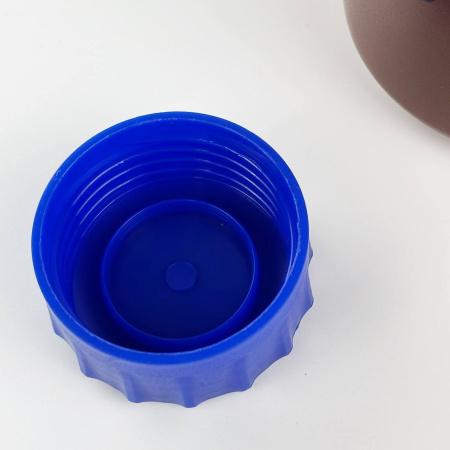 Банка для реактивов 5drops GL45, 500 мл, полипропилен, темная, с синей винтовой крышкой