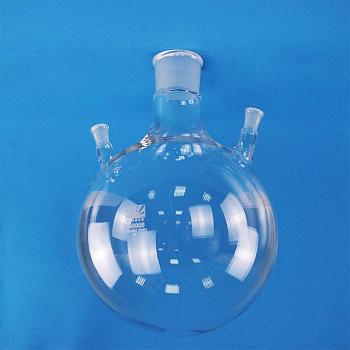 Колба трехгорлая круглодонная КГУ-3-1-5000, 5000 мл, шлифы 45/40-14/23-14/23 Колба трехгорлая круглодонная КГУ-3-1-5000, 5000 мл, шлифы 45/40-14/23-14/23