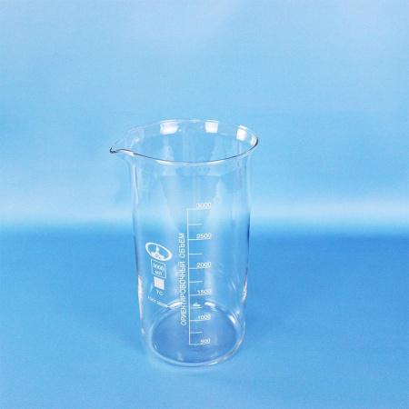 Стакан лабораторный высокий В-1-3000, 3000 мл, градуированный