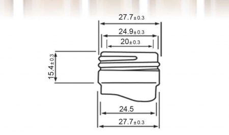 Крышка для сиропных флаконов, G28, пластик, белая, без кпв