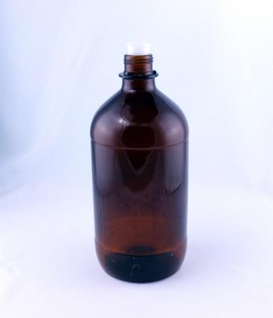 Бутыль для реактивов 2500 мл темное стекло без градуировки, с прокладкой и кпв