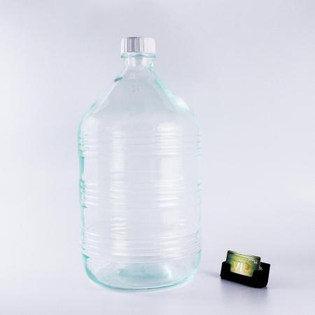 Стеклянная бутыль СССР, 15 л, рифленая, 1 шт