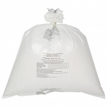 Пакет для утилизации мед. отходов, комплект:пакет с печатью, стяжка 700 х 800 (60 литров), 100 шт в уп., класс А