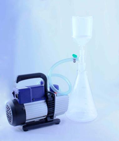 Комплект: Система вакуумной фильтрации "NanoFiltr" на 2000 мл, с воронкой ВФ-125 мм, пор. 16 мкм + насос "5Drops" 115-SG