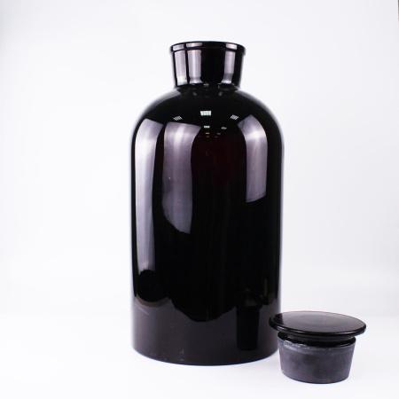 Склянка (штанглас) 5drops, 20000 мл, темное стекло, с притёртой пробкой, широкое горло