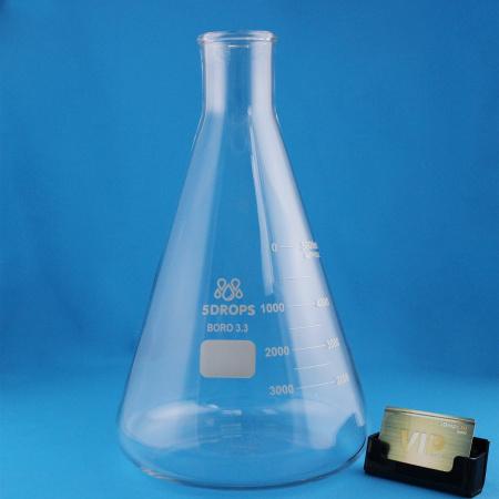 Колба коническая (Эрленмейера) 5drops КН-2-5000-52, 5000 мл, горло 52 мм, стекло Boro 3.3, без шлифа