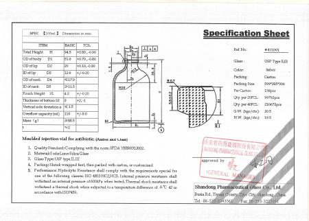 Флакон 100 мл инъекционный, светлое стекло 3-го класса, 5drops-ФЛС1-100, круглый скат, 63 шт, G20, гладкое горло, без пробки