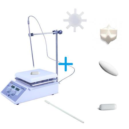 Комплект: Магнитная мешалка с нагревом 5drops-20D на 20 литров + 4 якоря - В наличии