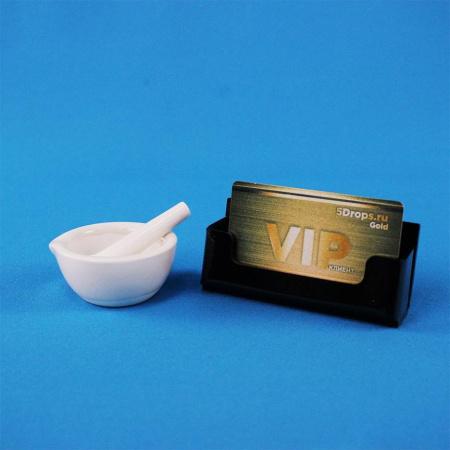 Ступка с пестиком, диаметр 60 мм, фарфор